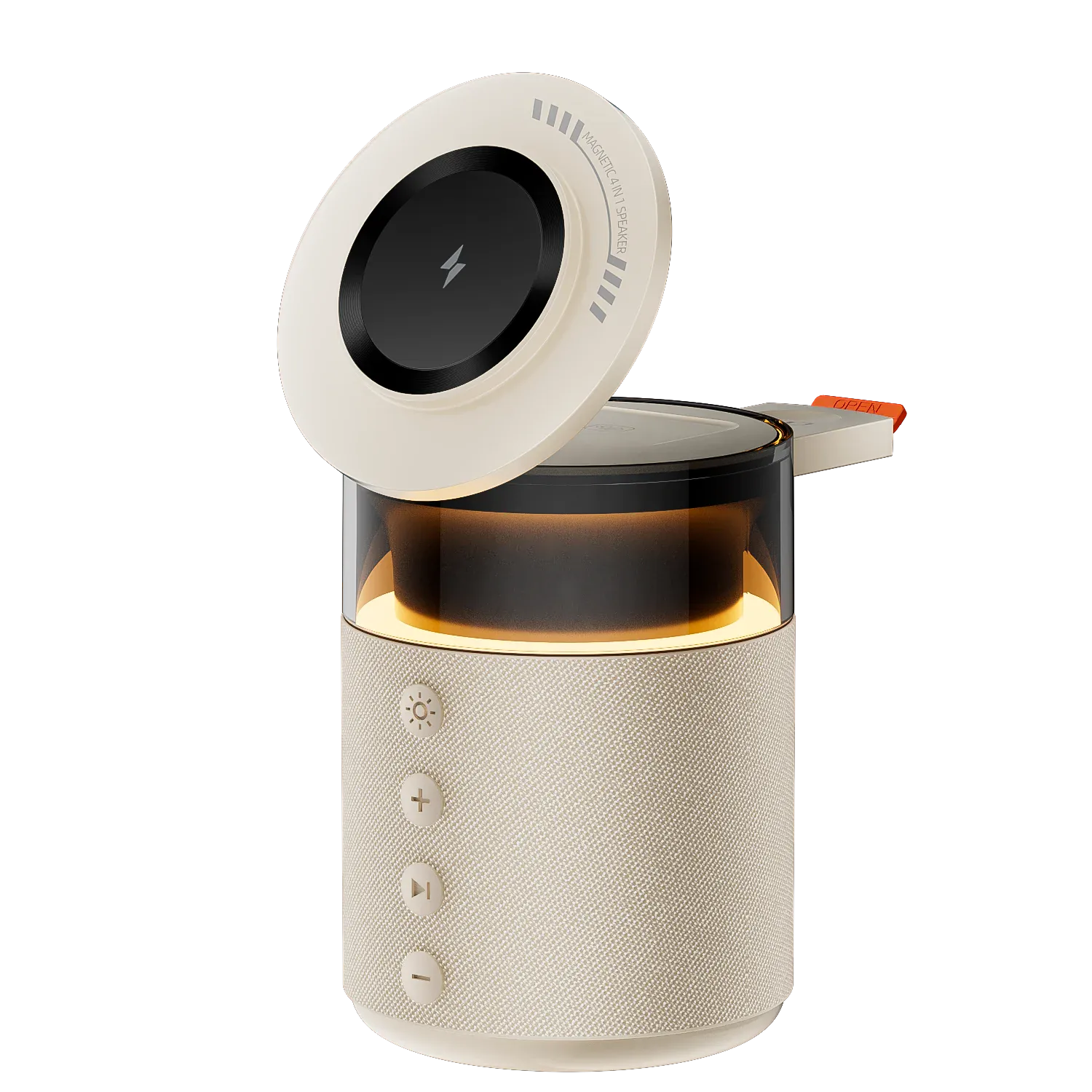 High-Tech Lindjee Magnetic wireless charger for iPhone iWatch and AirPods - full setup