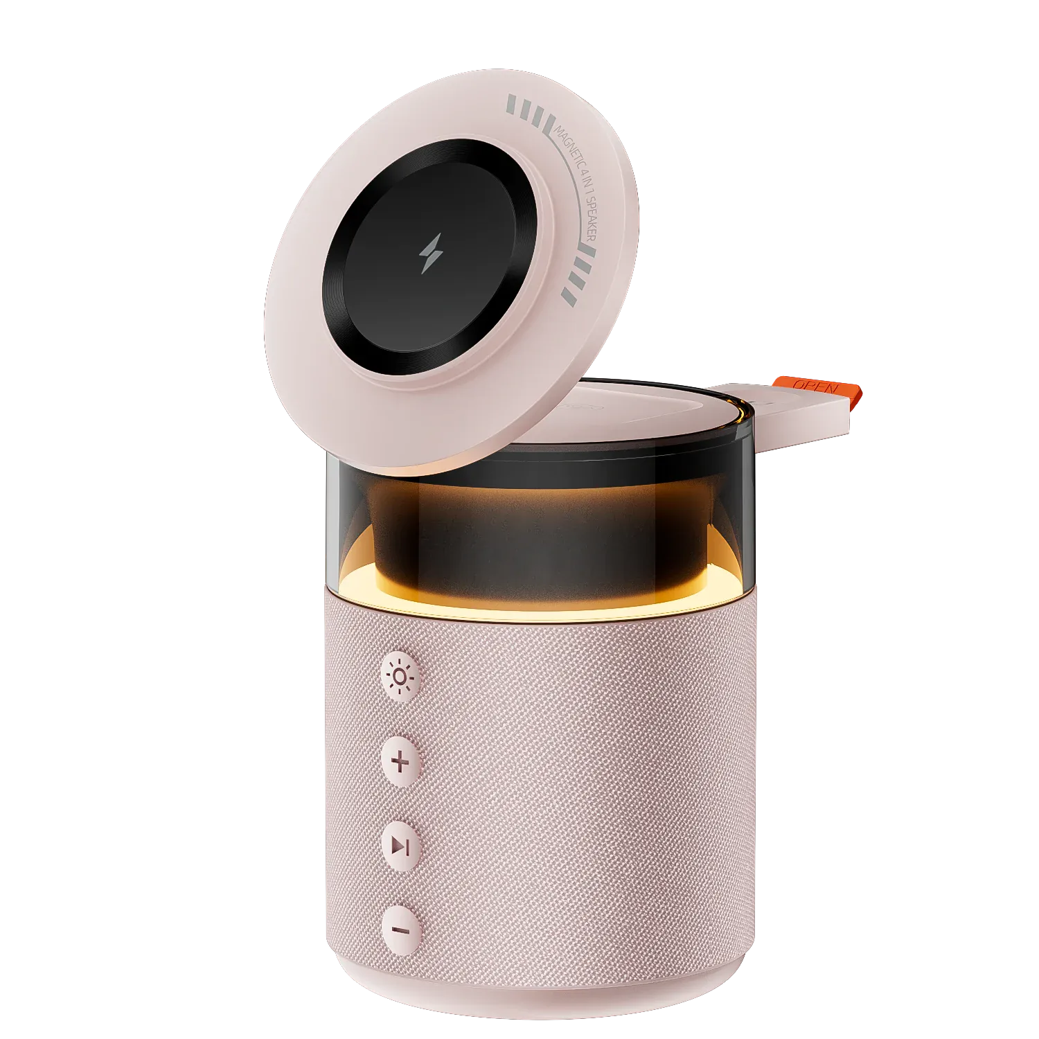 High-Tech Lindjee 5-in-1 Wireless Charging Station with Speaker - Black color