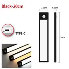 High-Tech Lindjee 3 couleurs dans une lampe / Noir 20CM Lumière LED à Détection