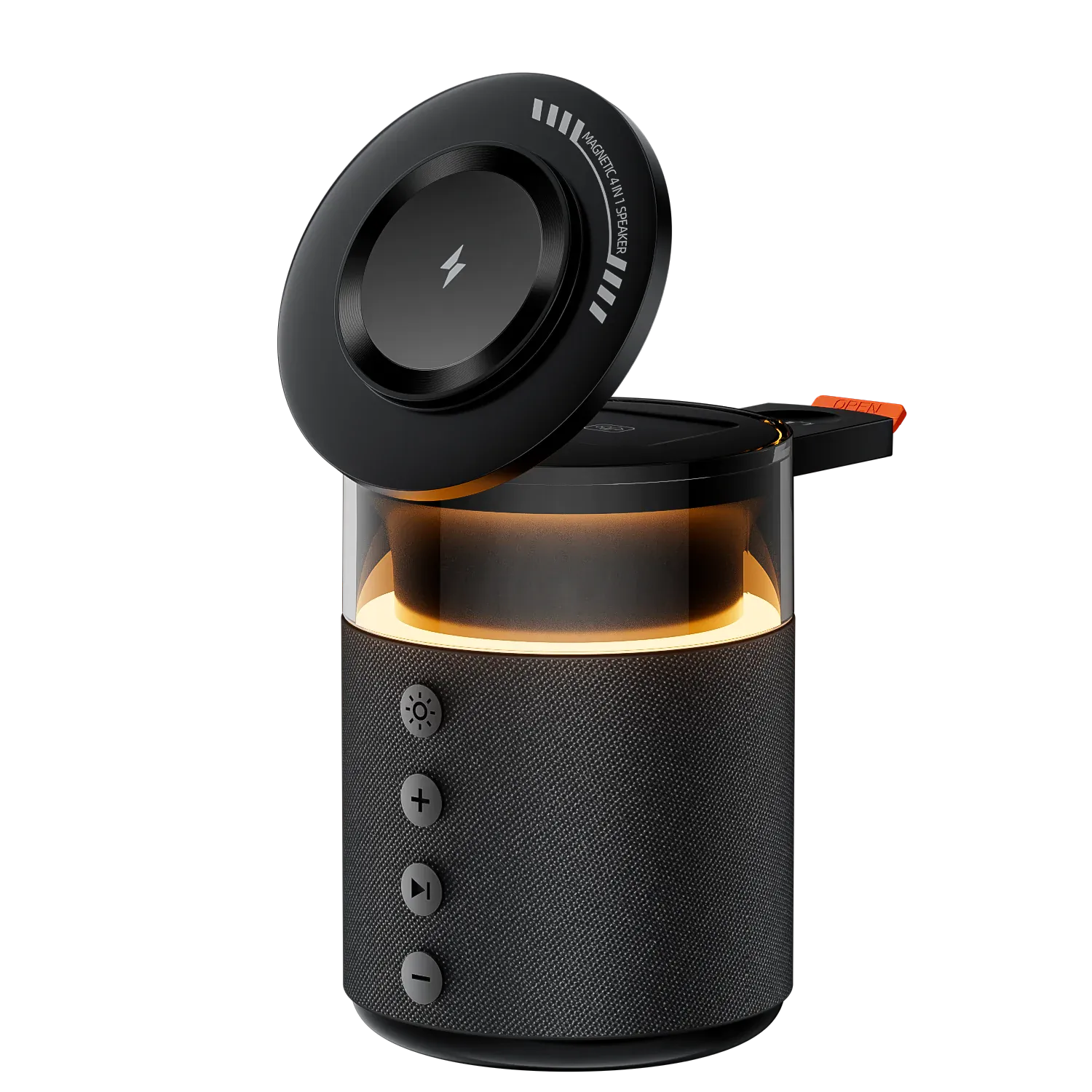High-Tech Lindjee Wireless Chargers black 5-in-1 Magnetic Wireless Charging Station with Bluetooth Speaker Fast Charger for iPhone 17 16 15 Charger Stand with Night Light