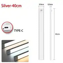 High-Tech Lindjee 3 couleurs dans une lampe / Argent 40CM Lumière LED à Détection