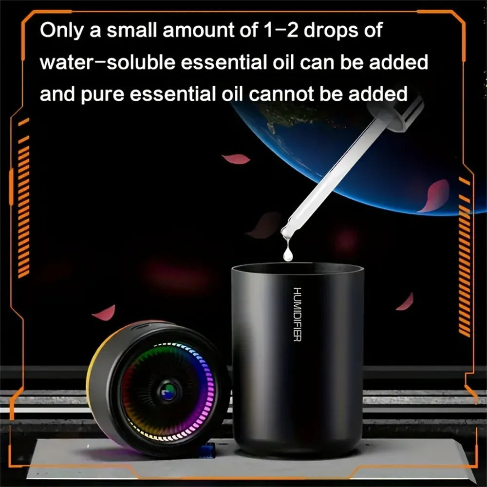 High-Tech Lindjee Aroma Breeze diffuser with essential oil drops - aromatherapy home use